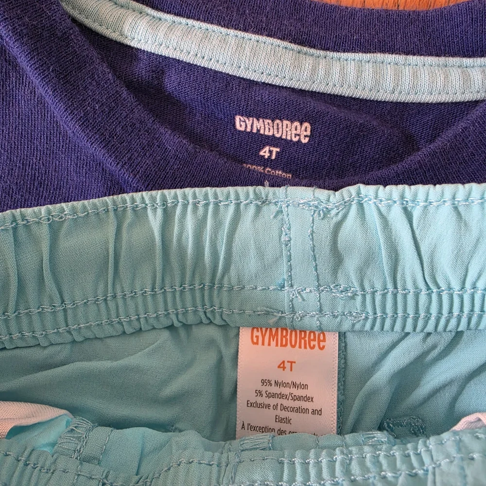 Gymboree Royal Blue Turtles Tee with Turqoise Shorts Set Boys Sizec4T